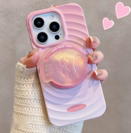 Discover the Gradient Ripple Circle iPhone 15 Case