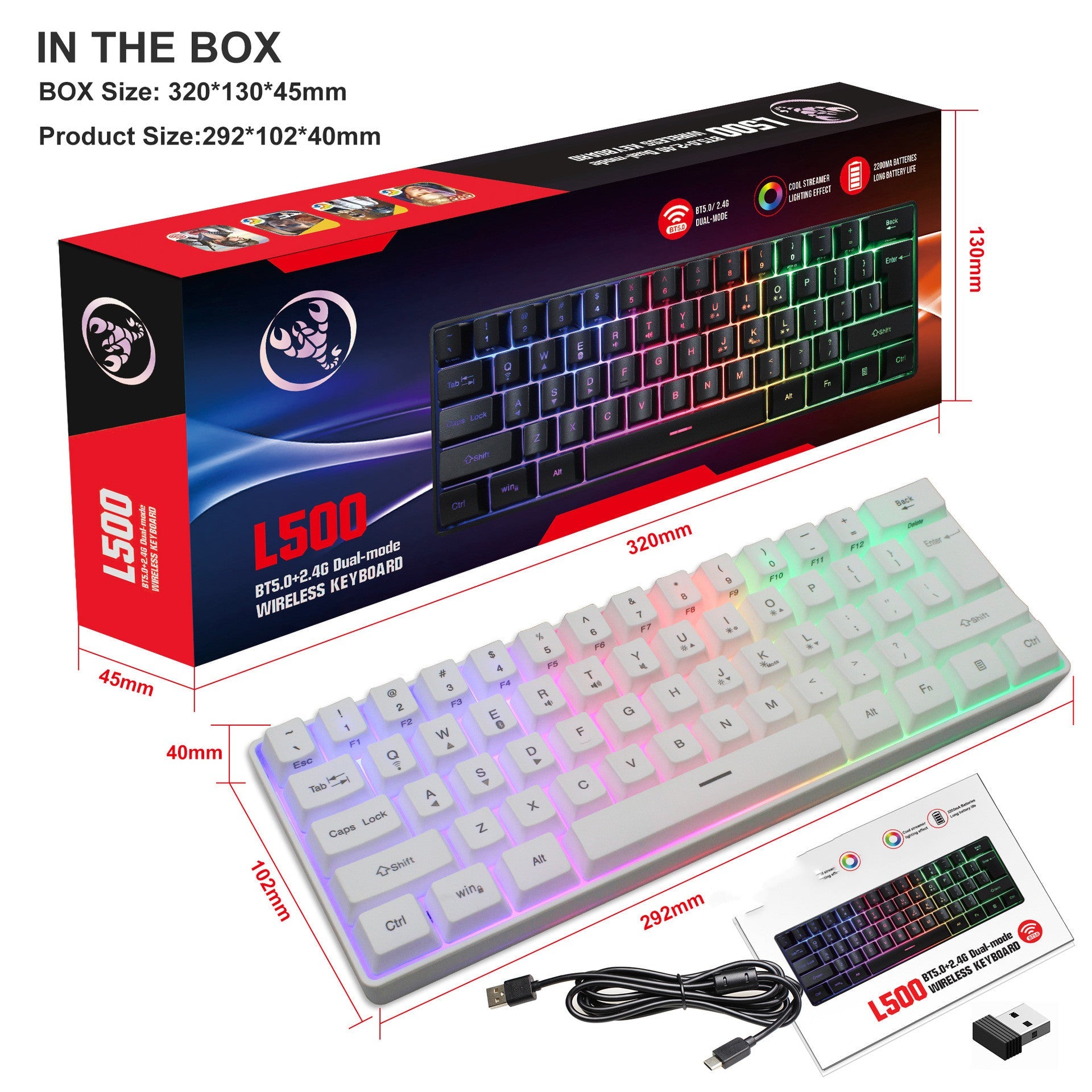 Experience Gaming Like Never Before with Our RGB Lighting 61 Keys Wired Gaming Membrane Keyboard