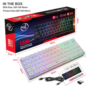 Experience Gaming Like Never Before with Our RGB Lighting 61 Keys Wired Gaming Membrane Keyboard