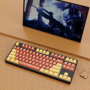 Elevate Your Gaming Experience with the 87-Key Wired Hot-Swappable Mechanical Gaming Keyboard