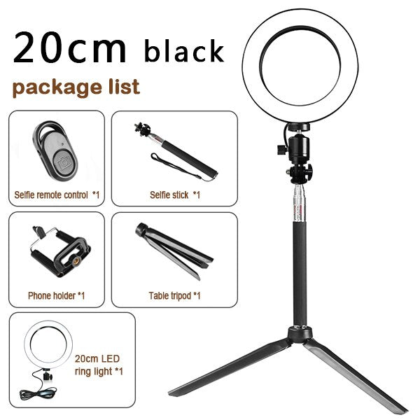 Apple-Compatible Tripod Ring Light Beauty Kit