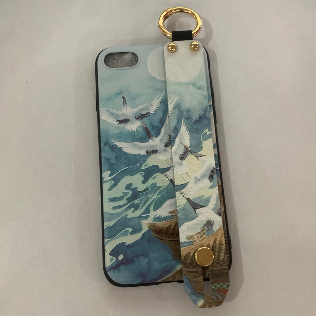 Rose Flower Wrist Strap iPhone Case