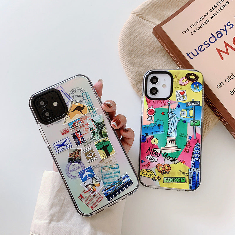 World Travel Label iPhone 12 Case