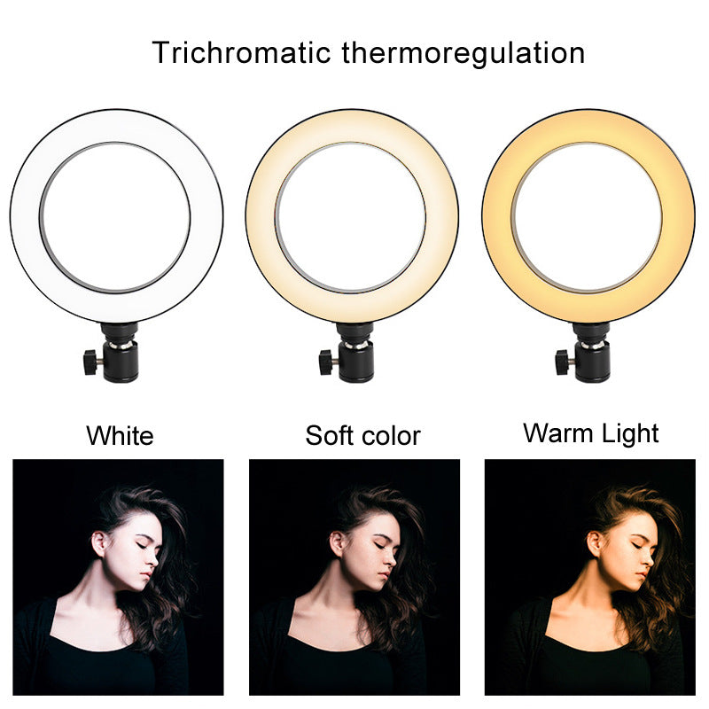 Apple-Compatible 6-Inch LED Ring Light Octopus Tripod Stand