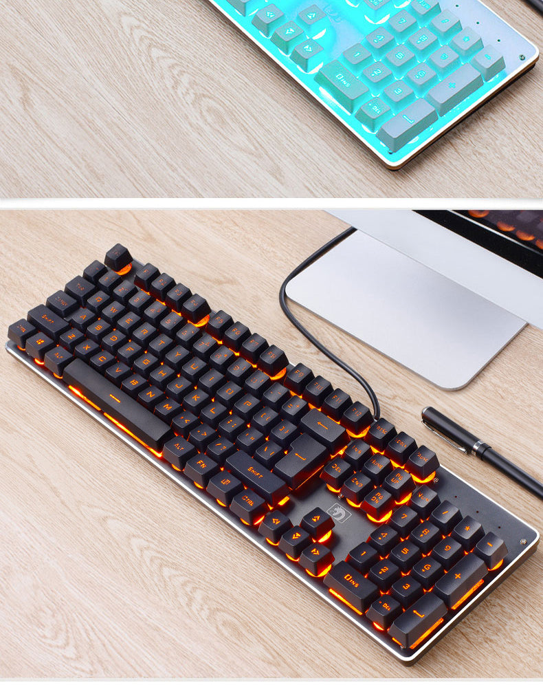 Wired Retro Punk Luminous Gaming Keyboard
