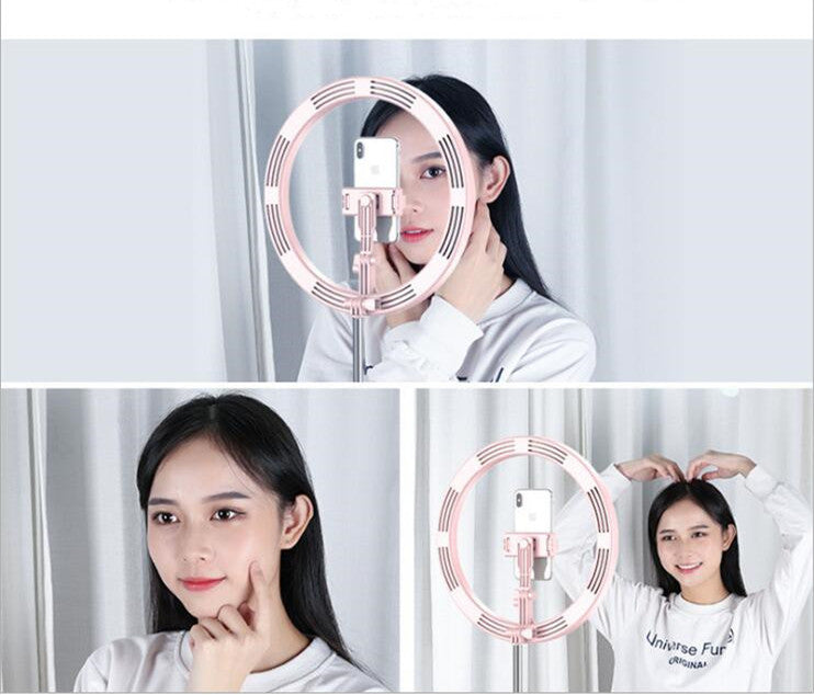 Apple-Compatible 10-Inch Dimmable LED Ring Light Tripod Stand