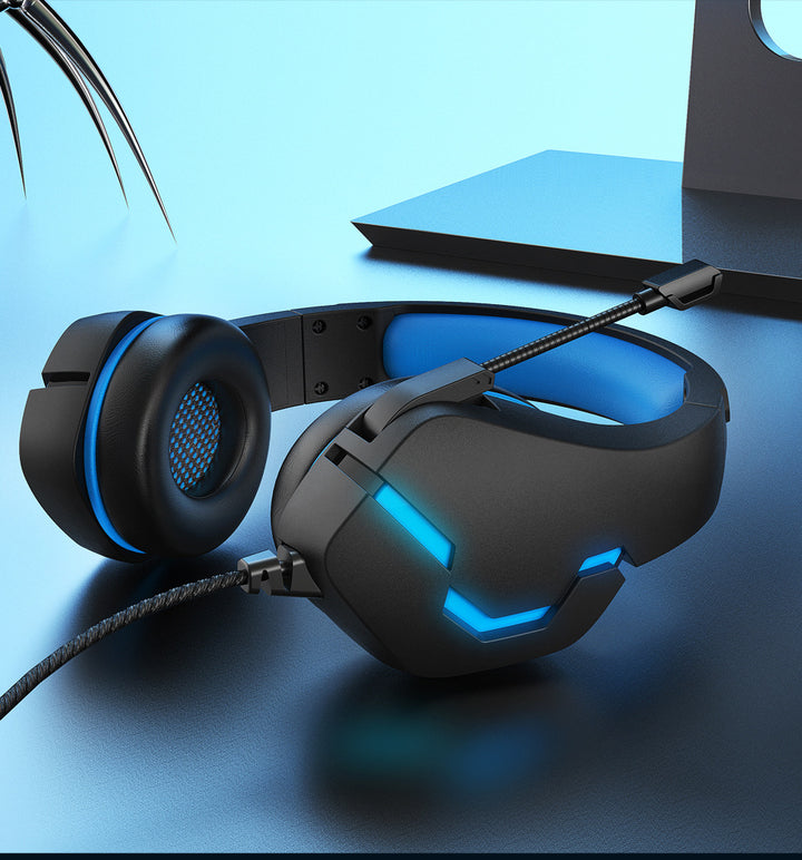 J10 Wired Gaming Headset With Mic LED Lights And Volume Control