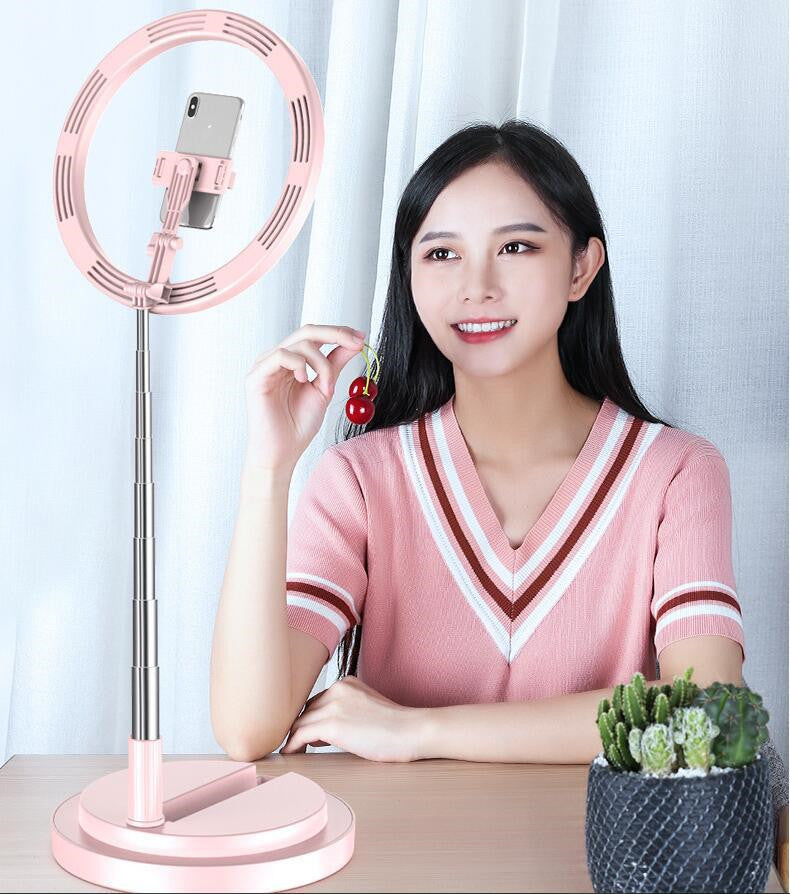 Apple-Compatible 10-Inch Dimmable LED Ring Light Tripod Stand