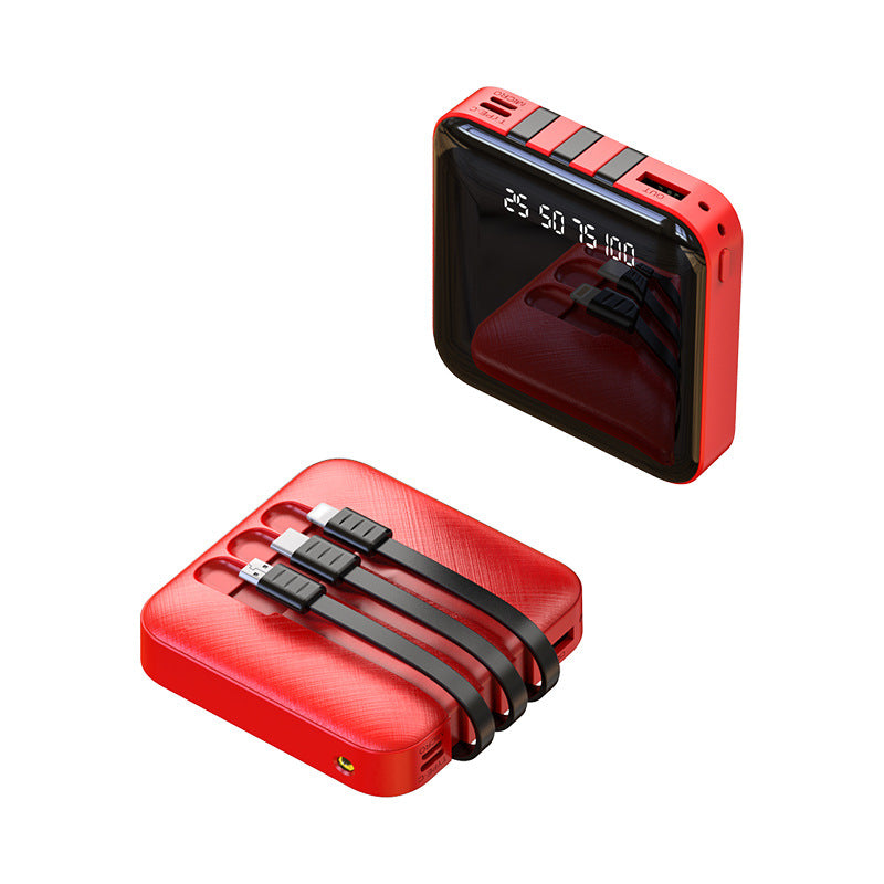 Power Bank With Built-In Charging Cable