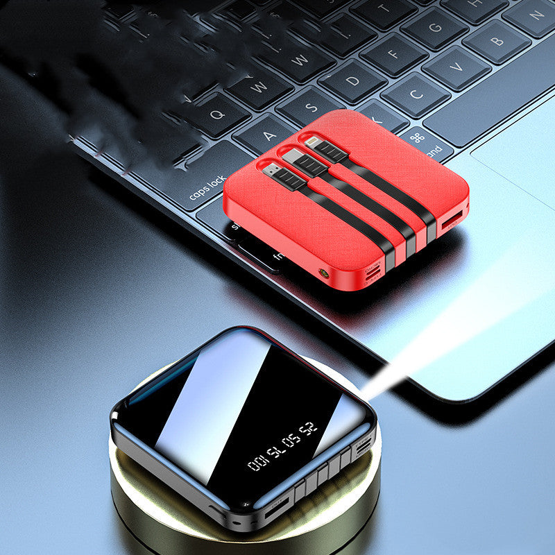 Power Bank With Built-In Charging Cable