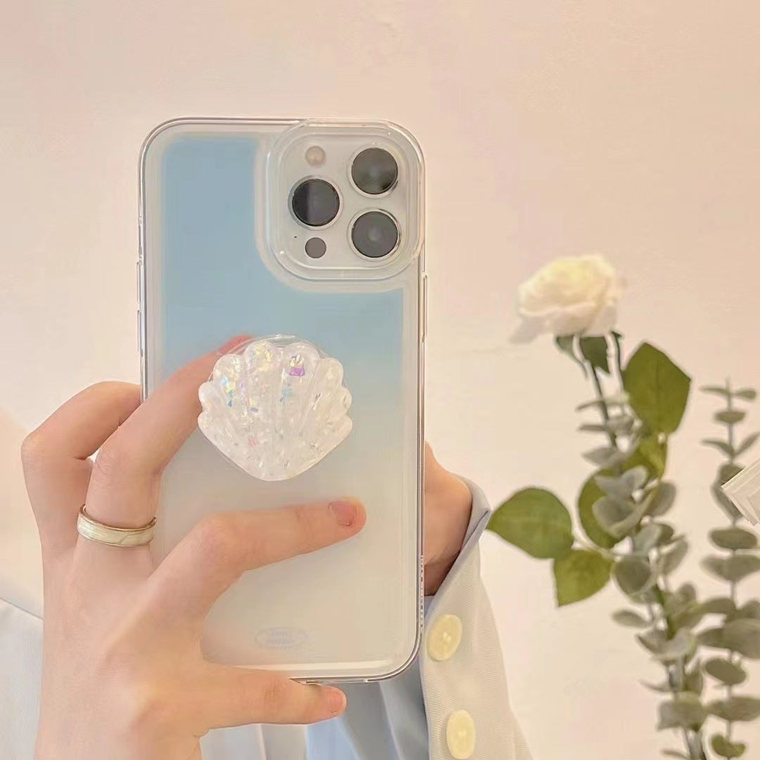 Gradient Blue Phone Case With Stand Bracket