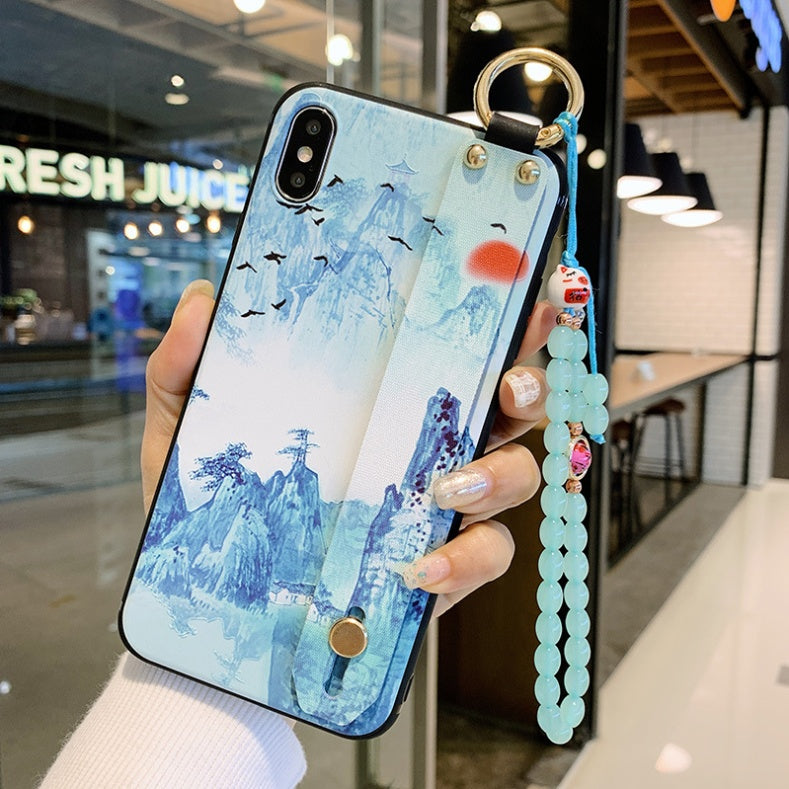Rose Flower Wrist Strap iPhone Case