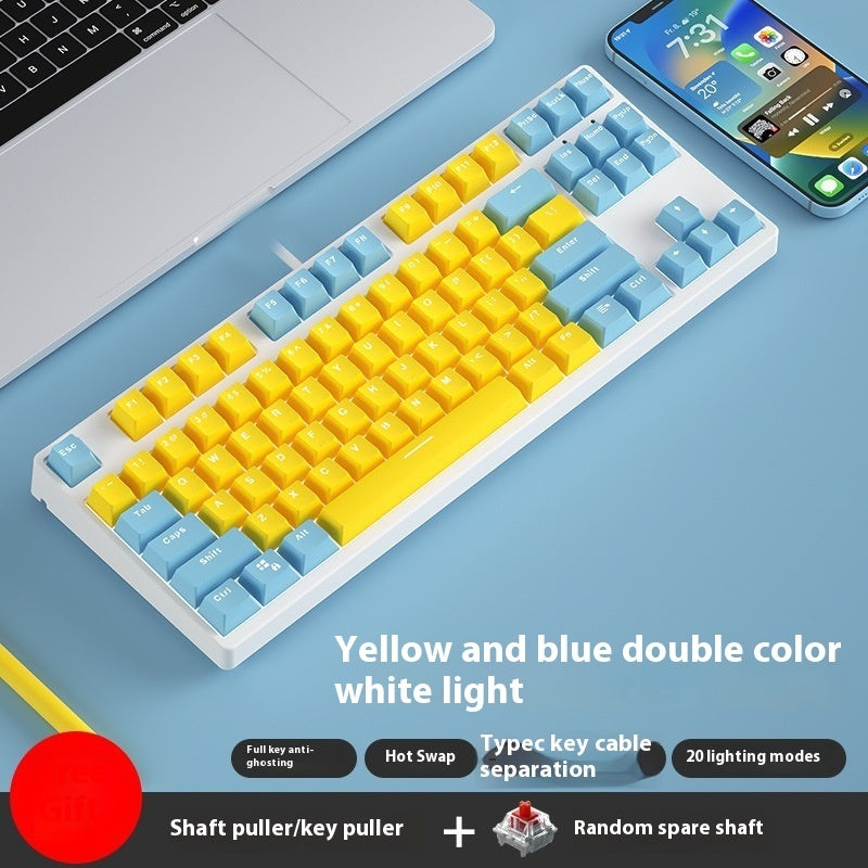 87-Key Wired Hot-Swappable Mechanical Gaming Keyboard