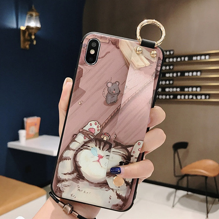 Rose Flower Wrist Strap iPhone Case