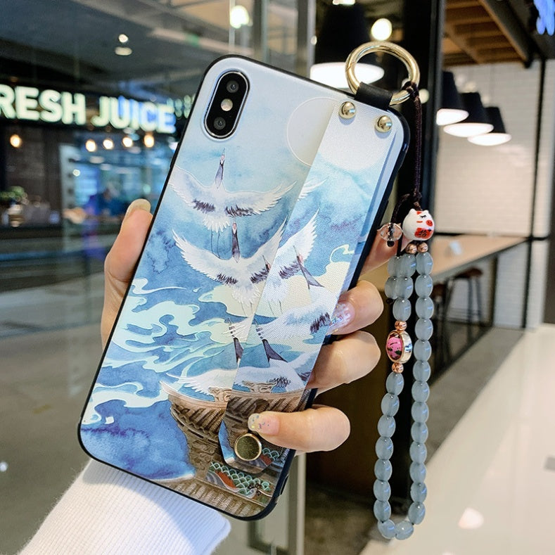 Rose Flower Wrist Strap iPhone Case