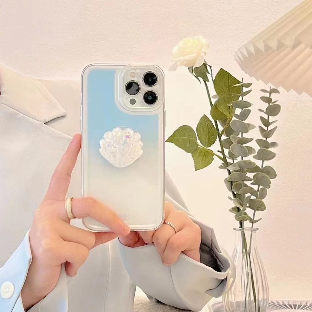 Gradient Blue Phone Case With Stand Bracket