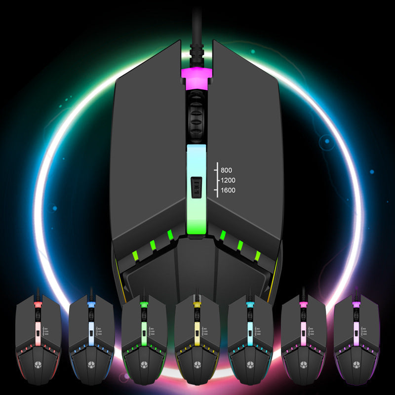 USB Wired Glowing Gaming Mouse Computer Competitive Use