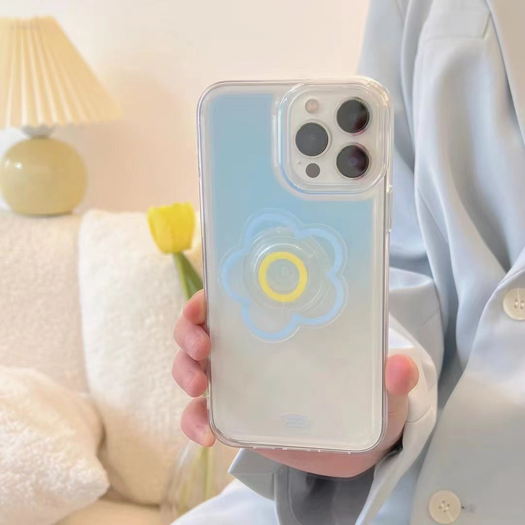 Gradient Blue Phone Case With Stand Bracket