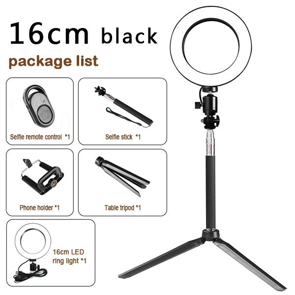 Apple-Compatible Tripod Ring Light Beauty Kit