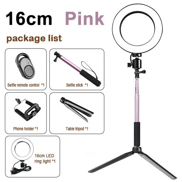 Apple-Compatible Tripod Ring Light Beauty Kit