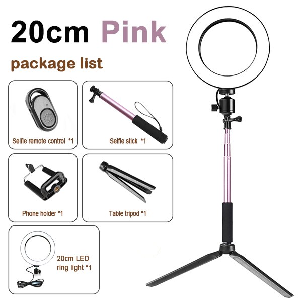 Apple-Compatible Tripod Ring Light Beauty Kit