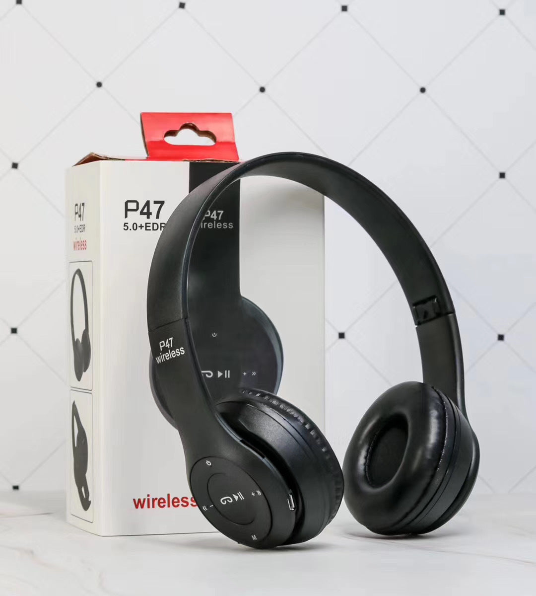 Foldable Bluetooth Stereo Headphones With Mic And USB Adapter