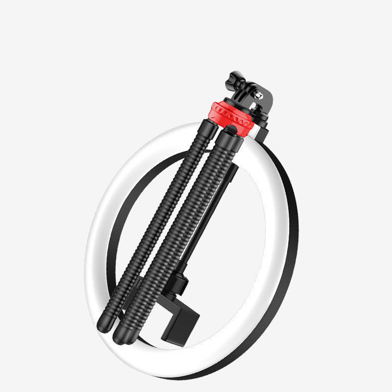 Apple-Compatible 10-Inch LED Ring Light Desktop Tripod Stand