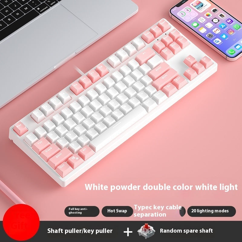 87-Key Wired Hot-Swappable Mechanical Gaming Keyboard