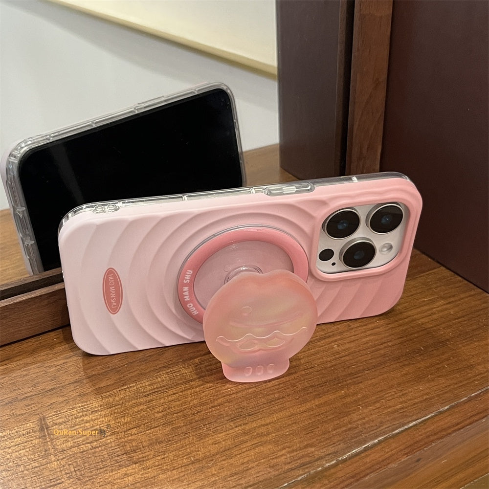 Gradient Ripple Circle iPhone 15 Case