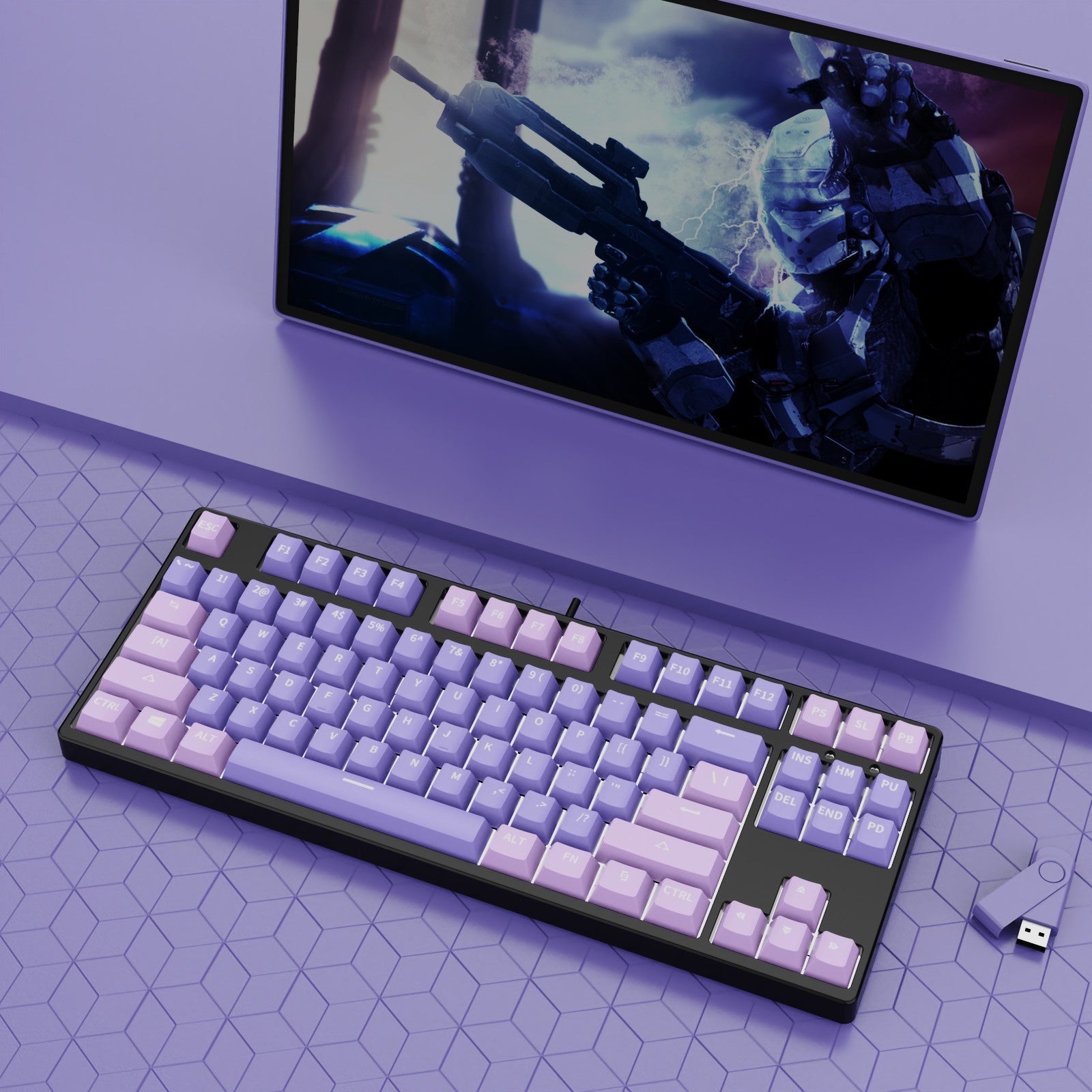 87-Key Wired Hot-Swappable Mechanical Gaming Keyboard