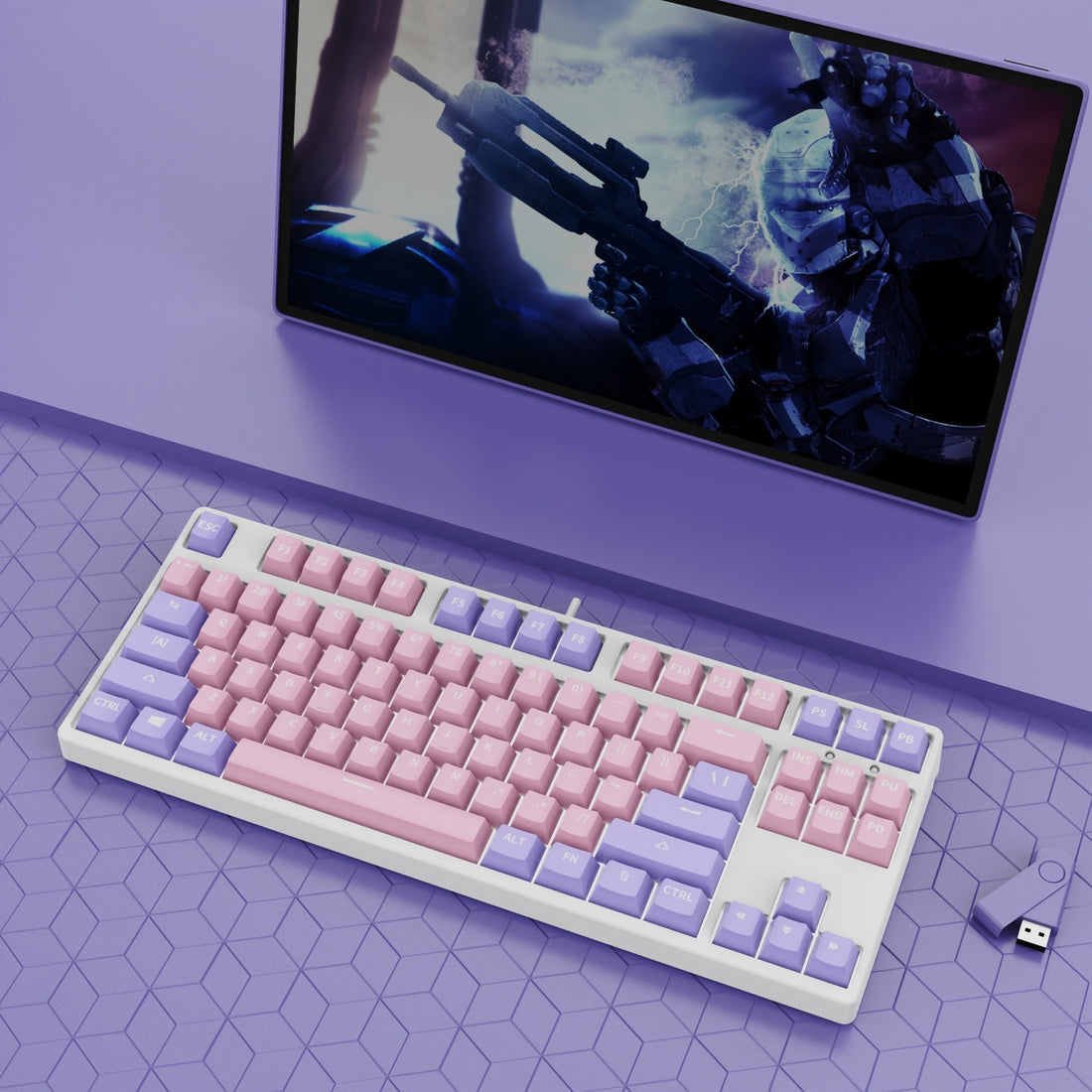 87-Key Wired Hot-Swappable Mechanical Gaming Keyboard