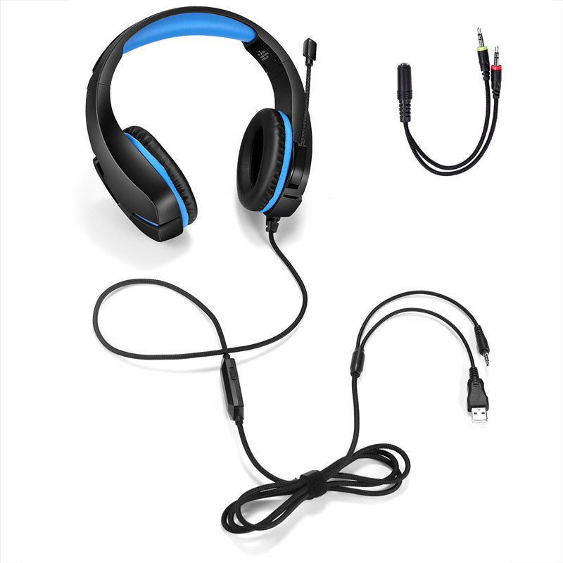 J10 Wired Gaming Headset With Mic LED Lights And Volume Control