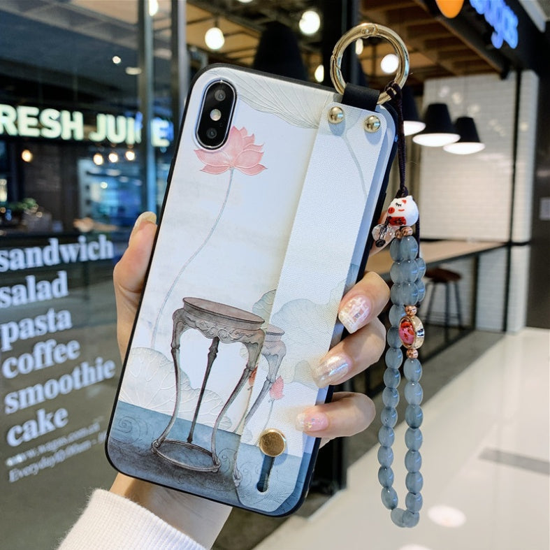 Rose Flower Wrist Strap iPhone Case