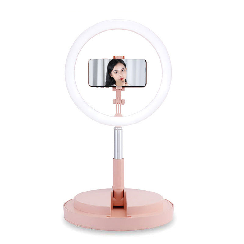 Apple-Compatible 10-Inch Dimmable LED Ring Light Tripod Stand