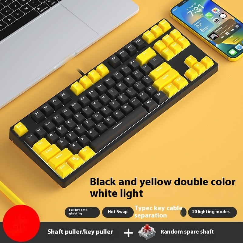 87-Key Wired Hot-Swappable Mechanical Gaming Keyboard