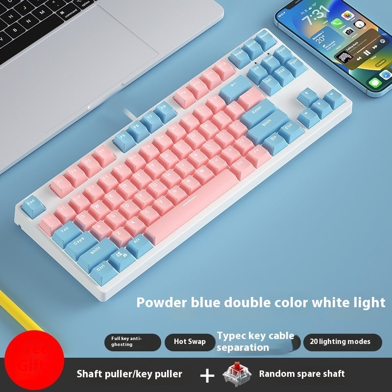 87-Key Wired Hot-Swappable Mechanical Gaming Keyboard