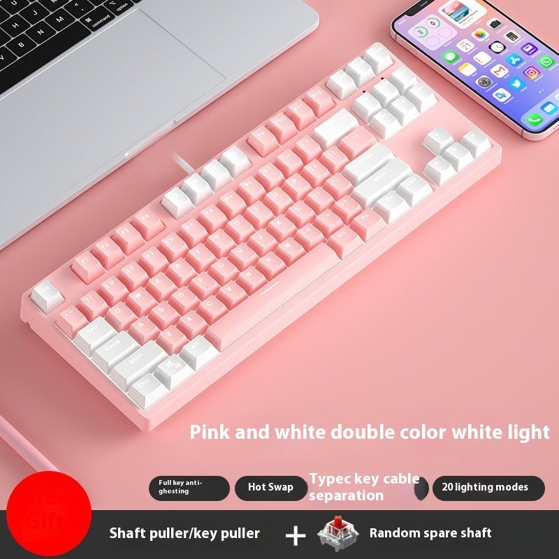 87-Key Wired Hot-Swappable Mechanical Gaming Keyboard