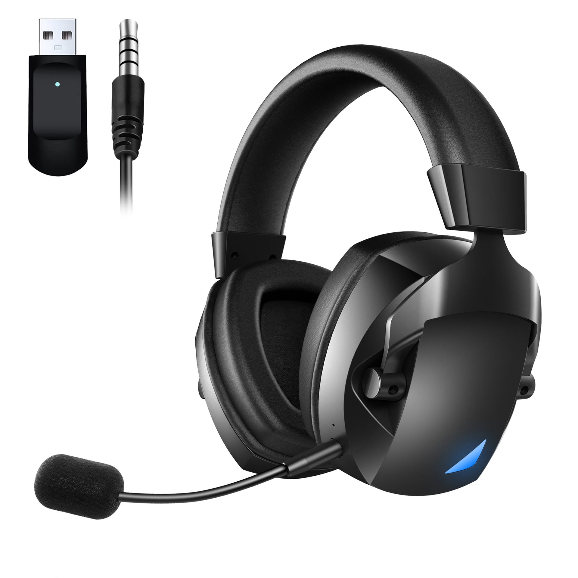 Over-Ear 2.4G Bluetooth Gaming Headphones With Wireless Mic