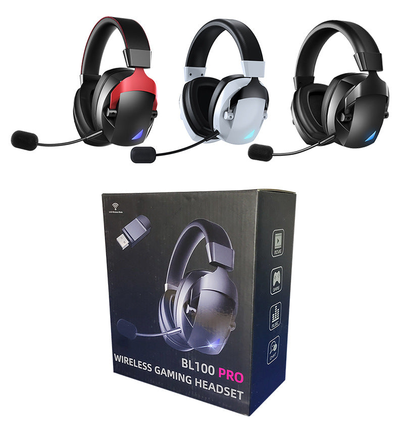 Over-Ear 2.4G Bluetooth Gaming Headphones With Wireless Mic