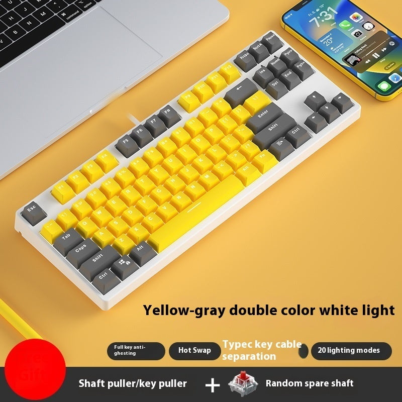 87-Key Wired Hot-Swappable Mechanical Gaming Keyboard