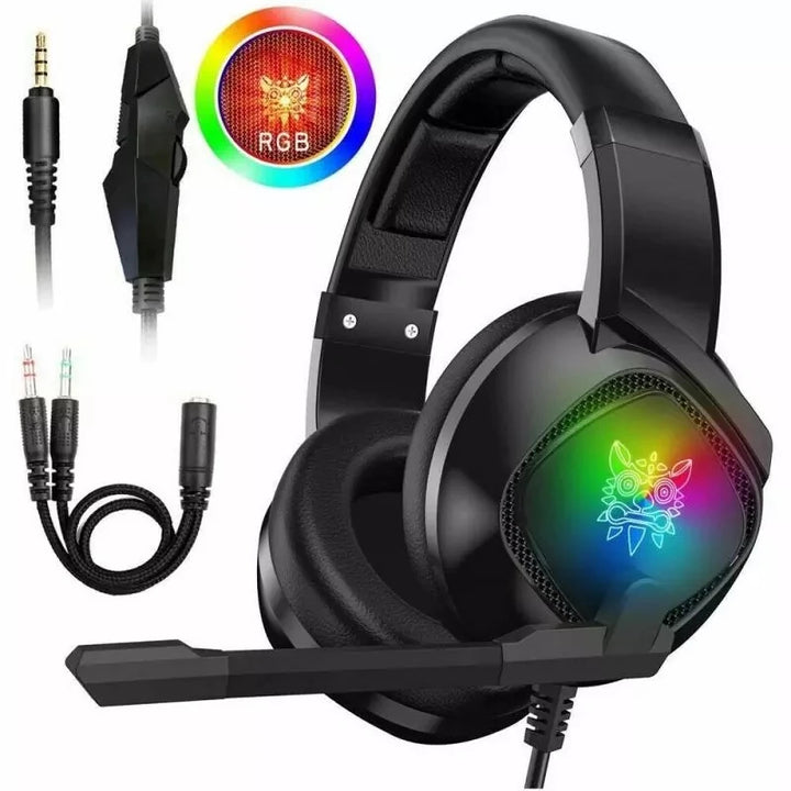 RGB Gaming Headset For Xbox One PS4 With Mic Volume Control