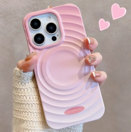 Gradient Ripple Circle iPhone 15 Case