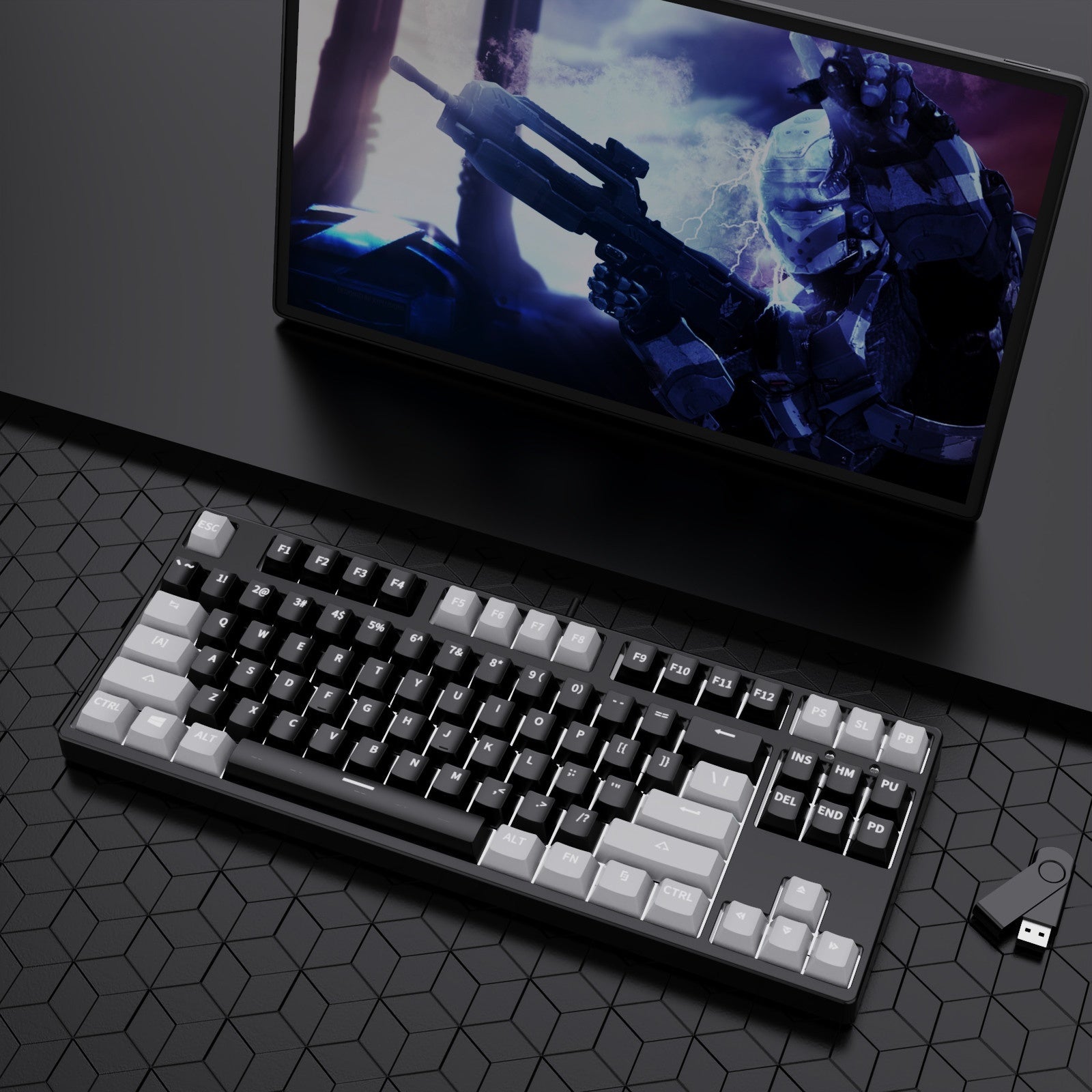 87-Key Wired Hot-Swappable Mechanical Gaming Keyboard