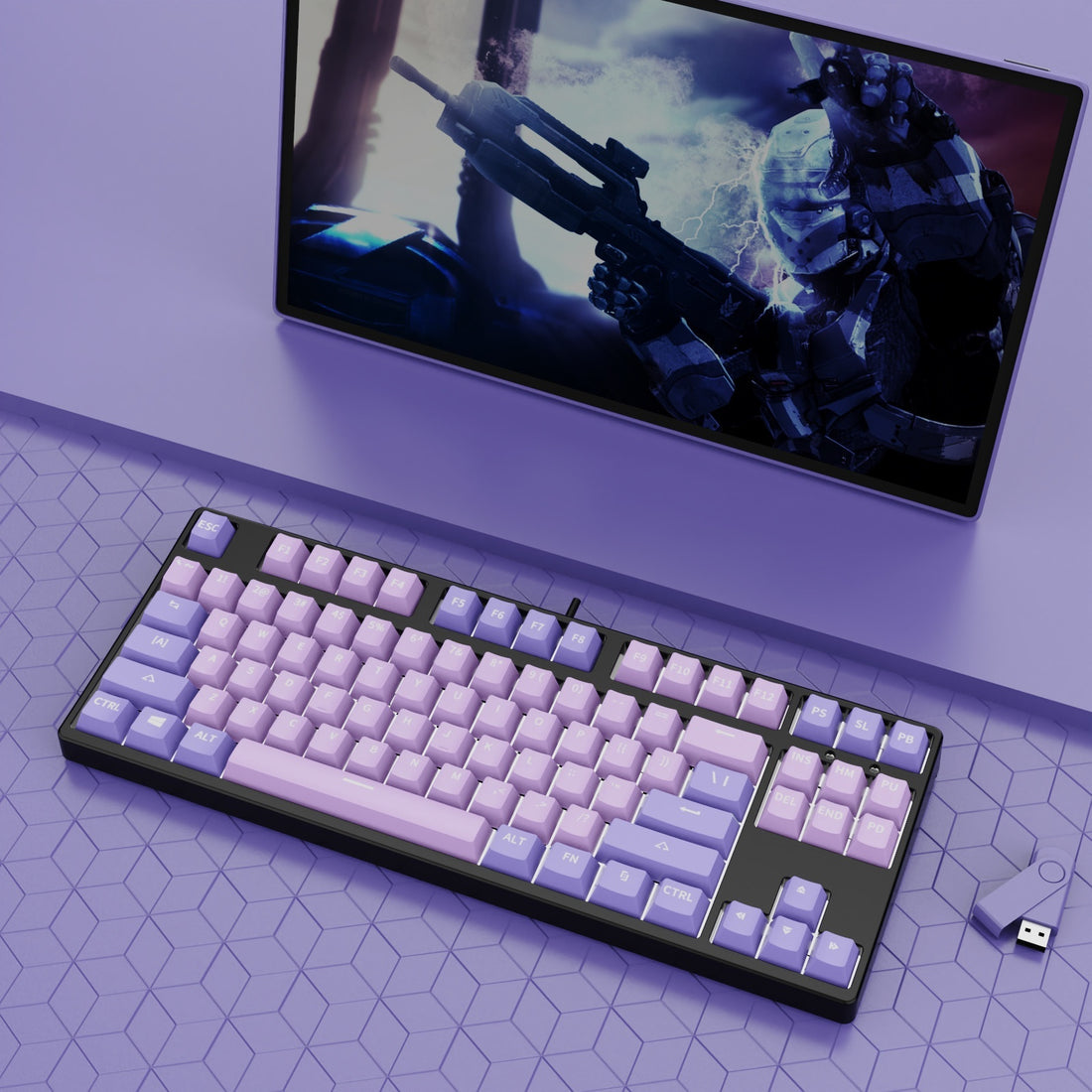 87-Key Wired Hot-Swappable Mechanical Gaming Keyboard