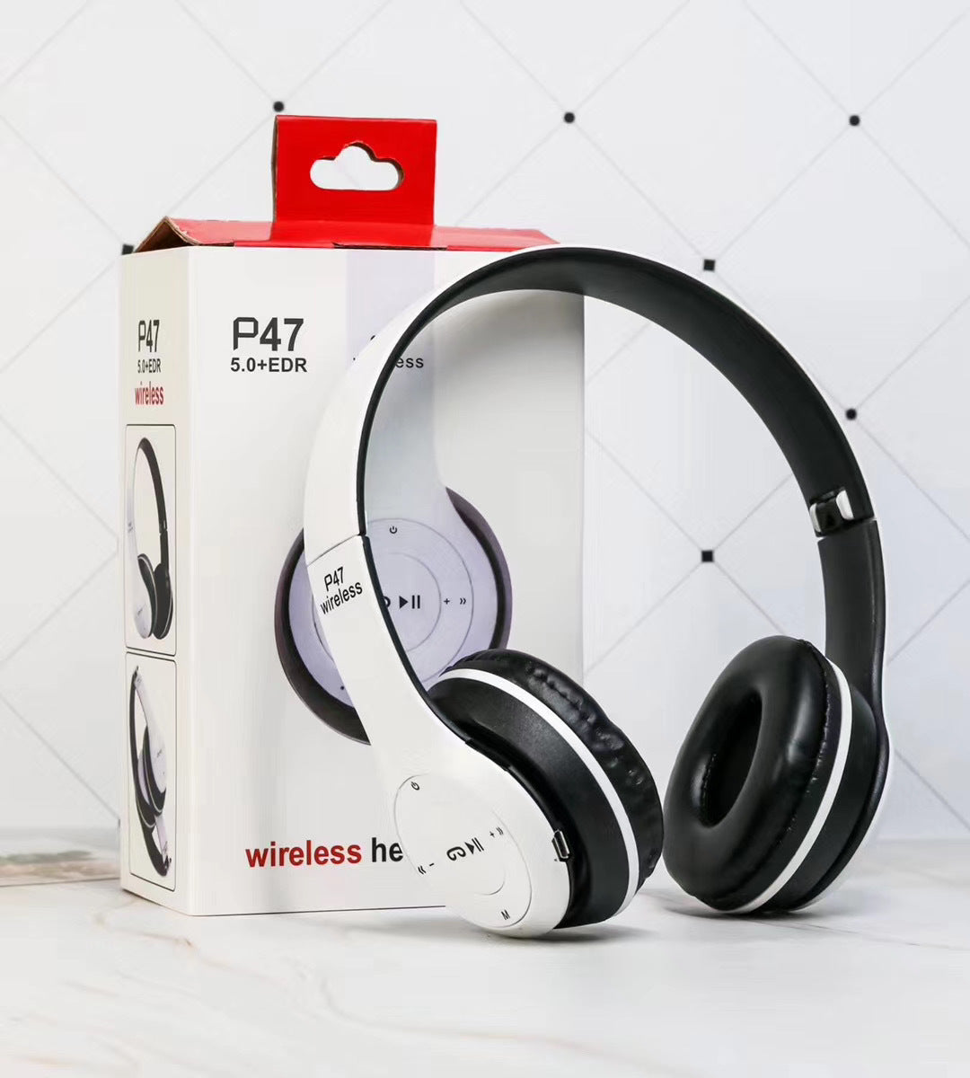 Foldable Bluetooth Stereo Headphones With Mic And USB Adapter