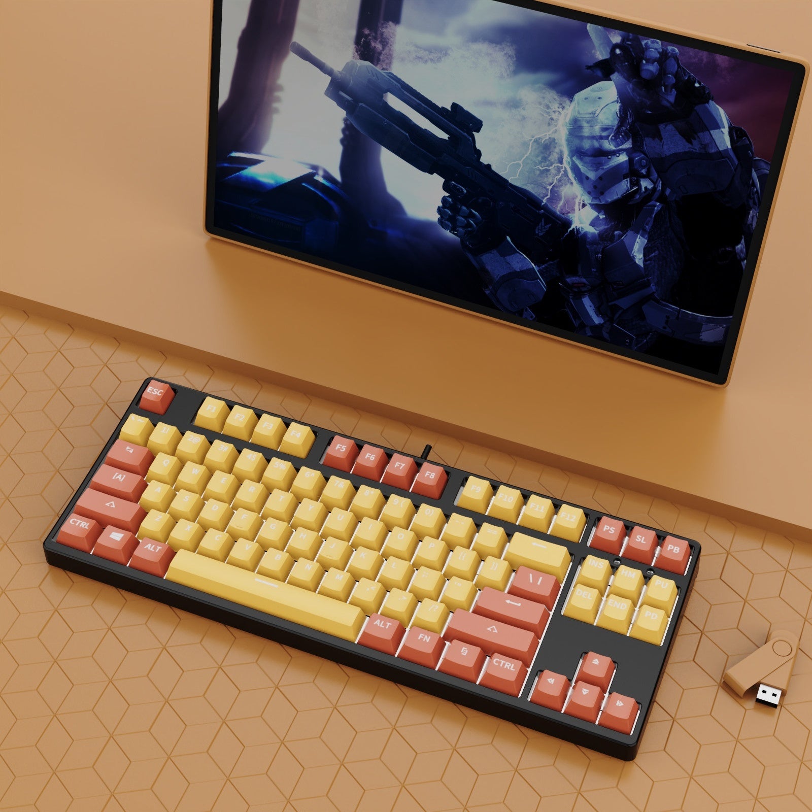 87-Key Wired Hot-Swappable Mechanical Gaming Keyboard