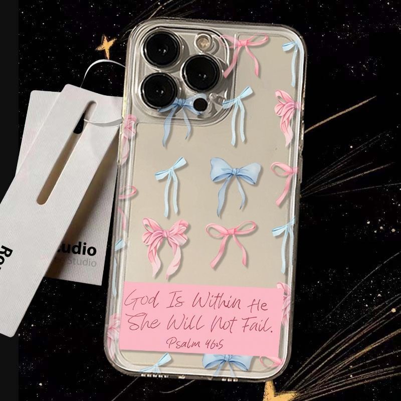 Bow Shape English Style Phone Case