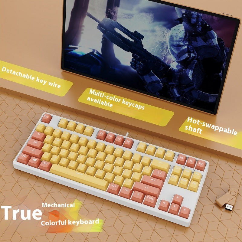 87-Key Wired Hot-Swappable Mechanical Gaming Keyboard