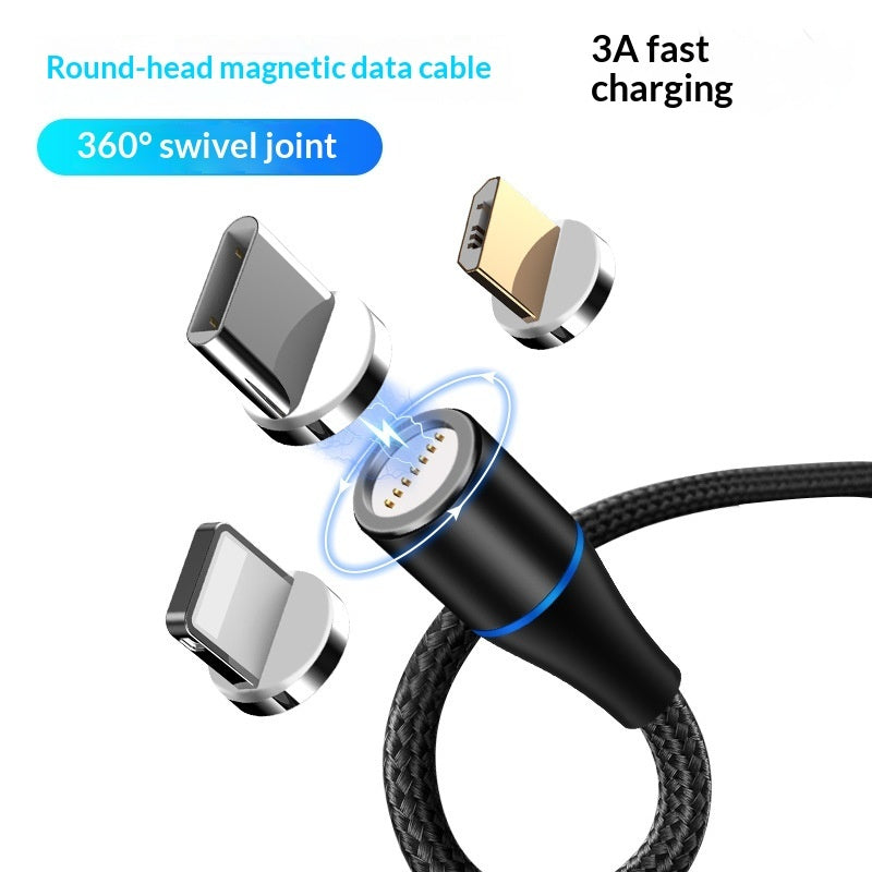 Magnetic Fast Charging Data Cable 3A–5A Support