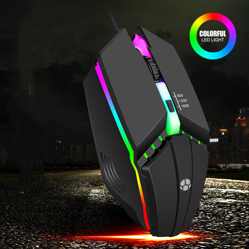 USB Wired Glowing Gaming Mouse Computer Competitive Use
